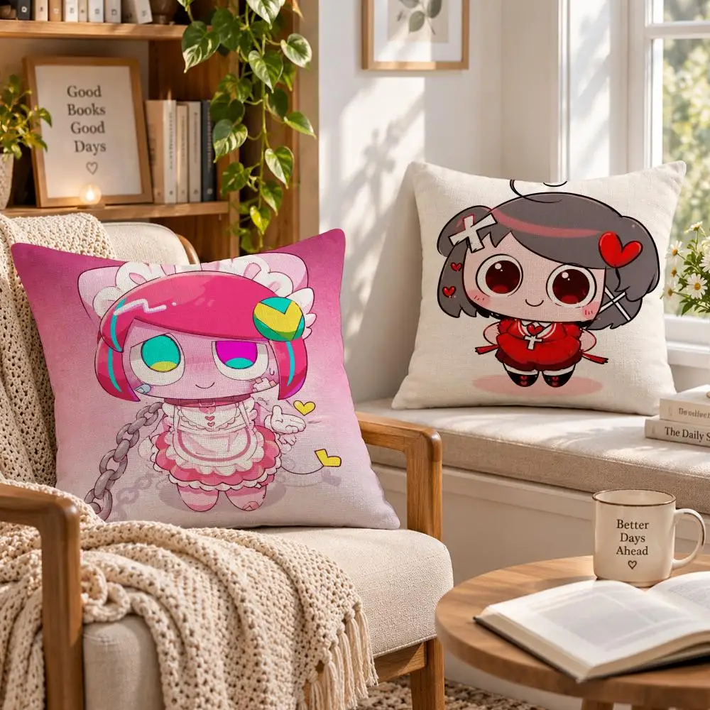 Artist Cute O-Oyo Kun Pepoyo Cushion Cover Soft Short Cover Washable Sofa Bed Dorm Garden Home Office Chair Decor