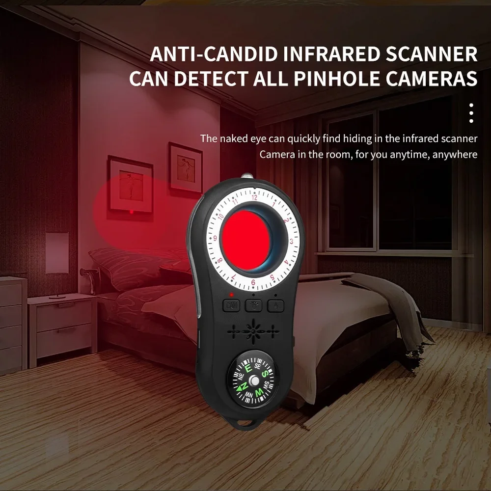 Detector de cámara portátil S100 para Hotel, localizador infrarrojo, alarma de seguridad