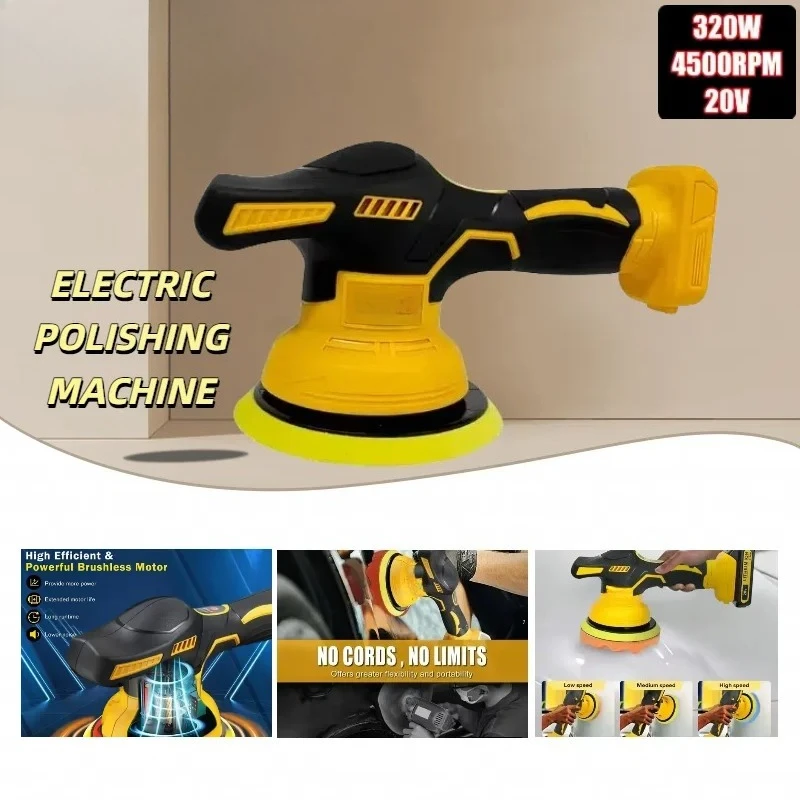 Machine de polissage et de cire de voiture sans fil, affichage numérique à 8 vitesses, polisseuse électrique, outils électriques automobiles pour batterie Dewalt 20V