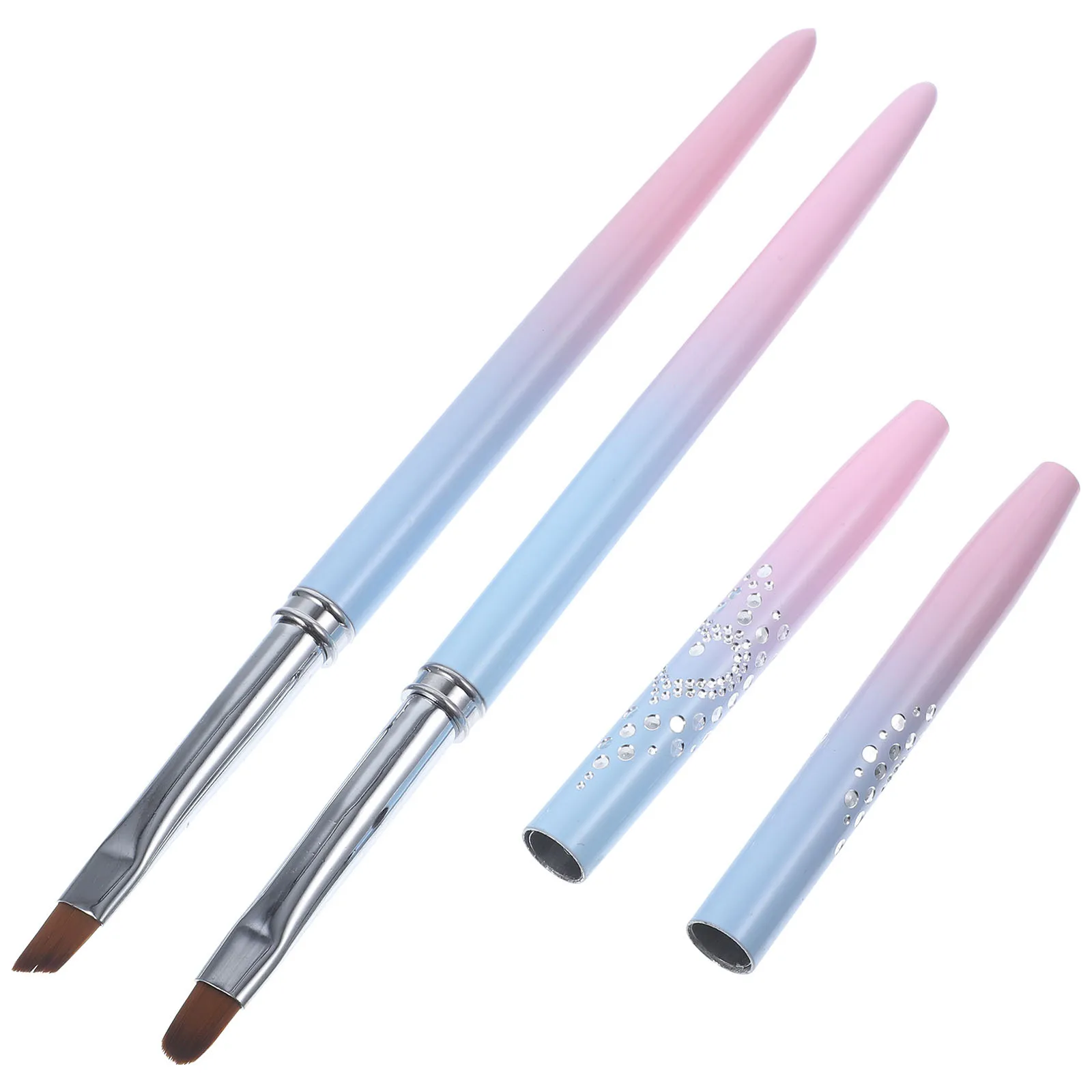 

2Pcs Nail Art Brush Set High Quality Durable Metal Liner Pens Manicure Tools Nail Art Equipment for Gel Polish Design