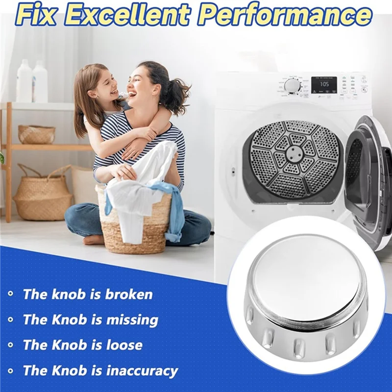 ABLE-WE01X21167 WH11X23474 Clothes Dryer Control Knob Replacement For GE GFW450SSM1WW GFW450SPM1DG GFDS170GH0WW WE01X21167