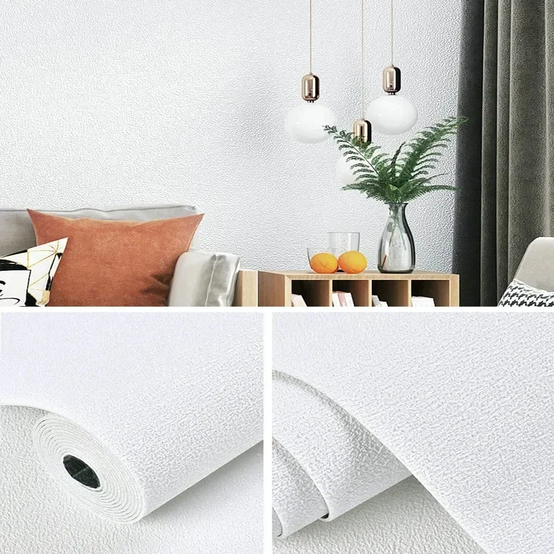 50cmX2.8/10m Linnen 3D Schuim zelfklevende Effen Kleur Verdikte Waterdichte Achtergrond Muur Renovatie behang Muurstickers