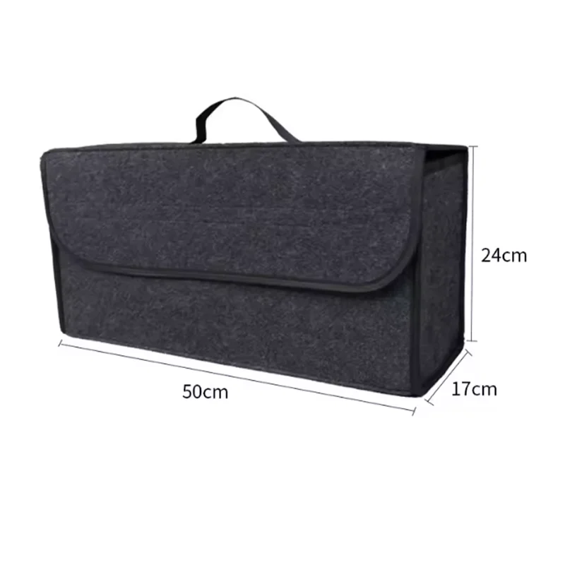 Auto-accessoires Vilt Opbergbox Grote Anti-Slip Compartiment Kofferbak Organizer Gereedschap Auto Opbergzak Organizer in de auto