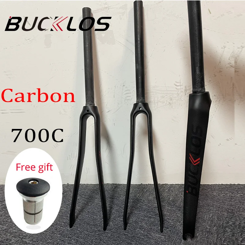 

BUCKLOS Full Carbon Fiber Fork 700C Road Bike Front Fork 28.6mm 100*300mm Ultralight C Brake Forks Durable Bicycle Accessories