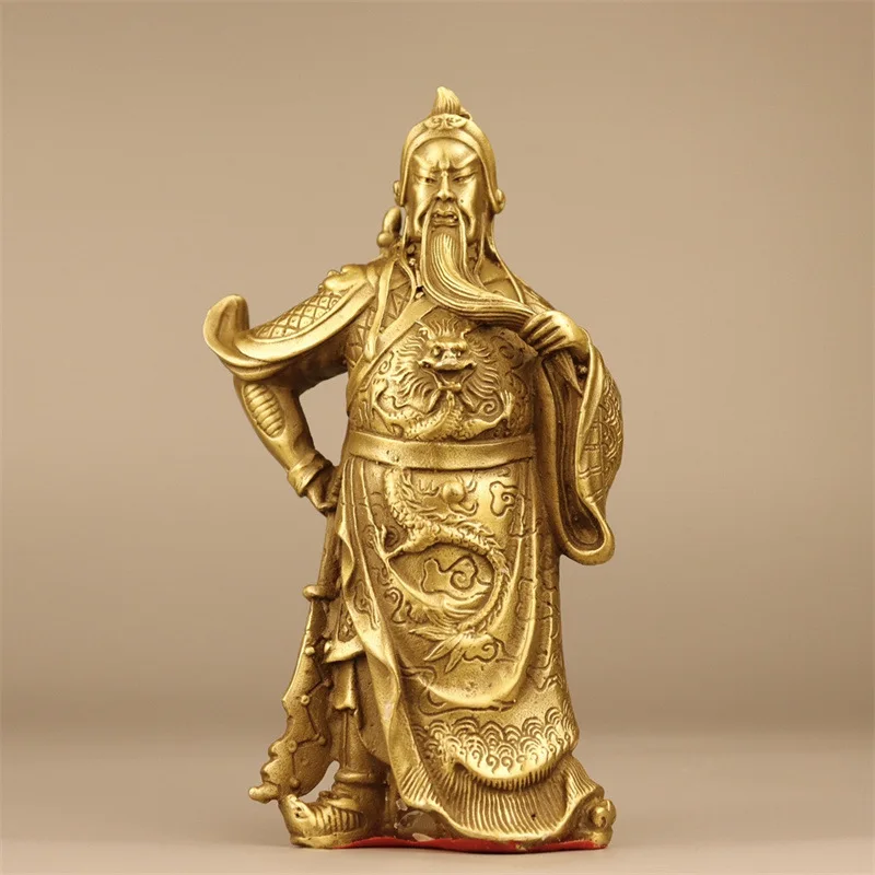 Guyunzhai Brass Of Gong Decoration God Of War And Wealth Lord Guan The Second Statue Home Office Decorations