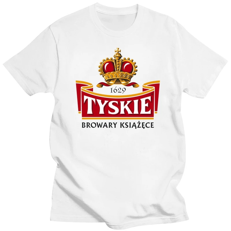 Tyskie Biala Koszulka Polska Polski Browar Piwo Alkohol T Shirt Koszulki Meskie