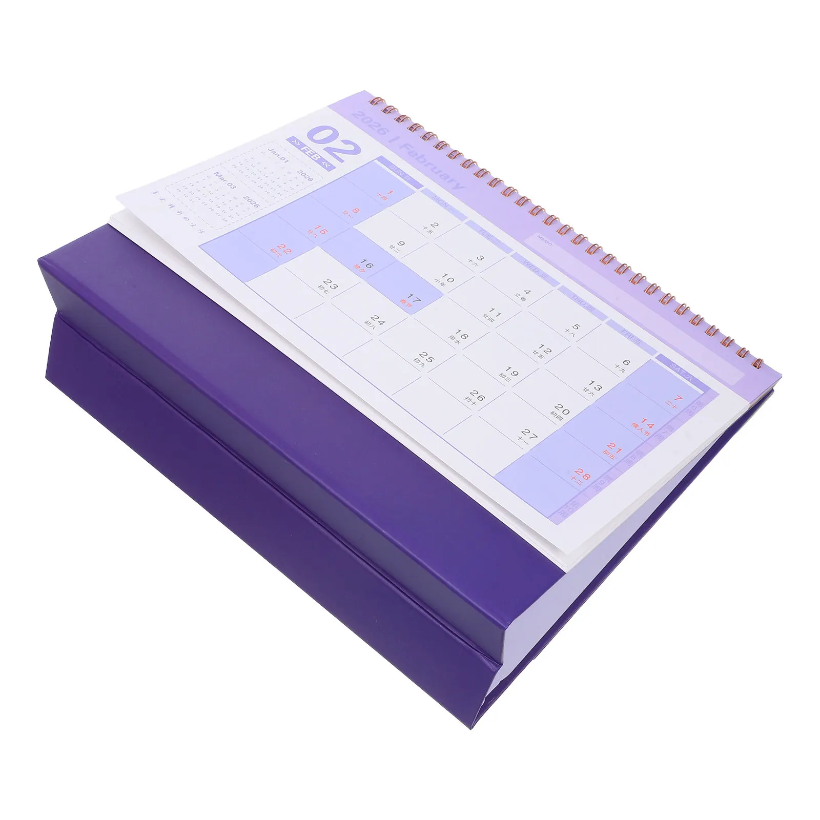 

Desk Calendar 2026 Standing Flip Coil Binding Daily Monthly Agenda Planner for Office Home Management