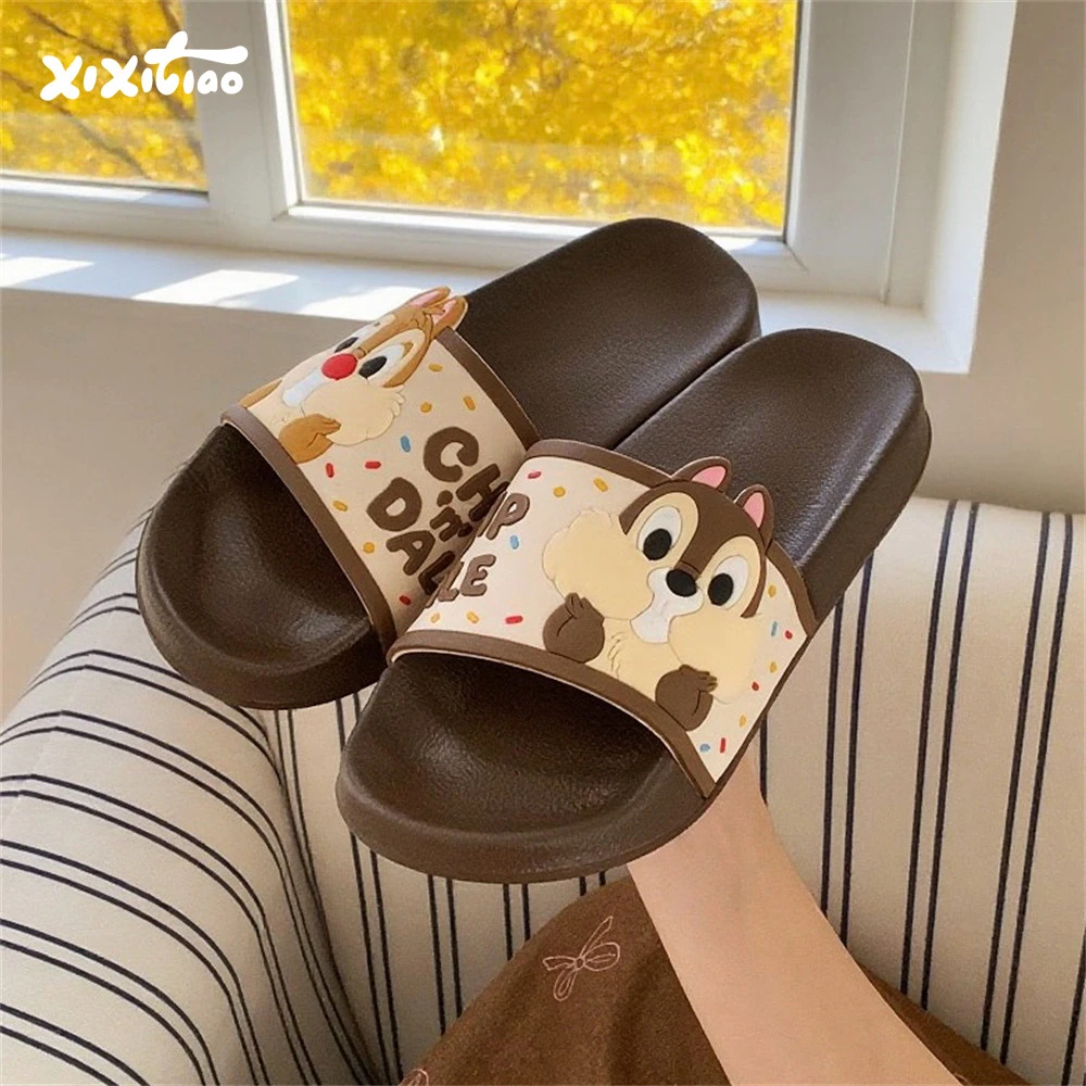 

Cartoon Qiqi Diti Home Slippers Women's Cute Summer Anti-slip Flat Sandals round Head EVA Material Comfortable