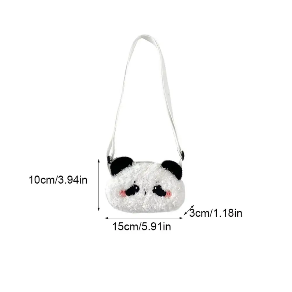 Animal Cartoon Plush Crossbody Bag Panda Capybara Children Shoulder Bag Adjustable Shoulder Strap Mini Plush Coin Purse Daily