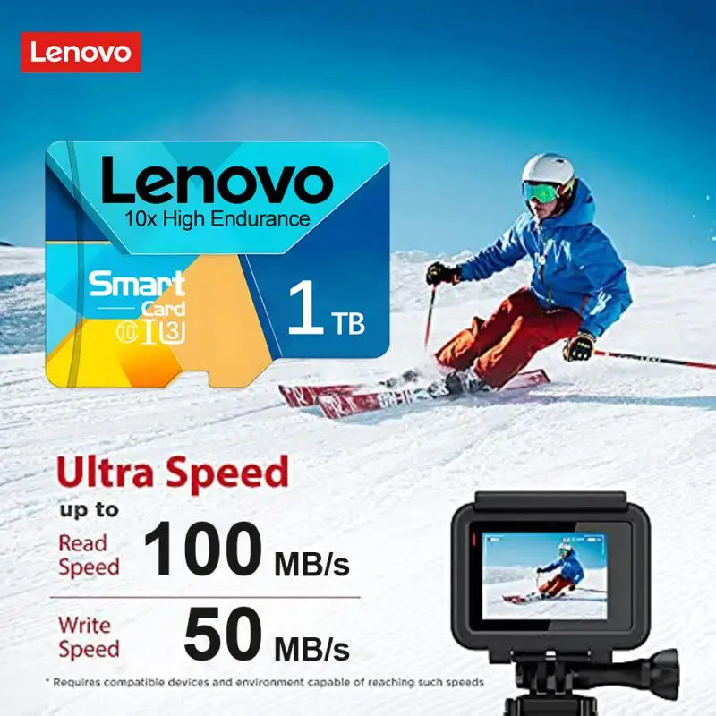 Lenovo-tarjeta Micro TF SD de Clase 10, alta capacidad, 1TB, 512GB, 256GB, 128GB, tarjeta SD portátil para Nintendo Switch Ps4