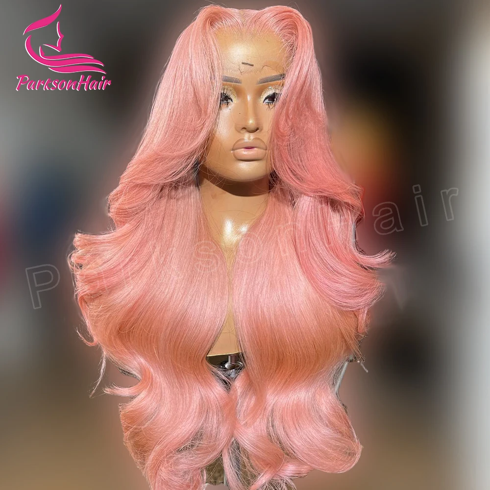 

613 Colored Wear Go Glueless Wig Pink Body Wave 13x6 HD Lace Frontal Wig Human Hair 4x4 Transparent HD Lace Front Wig