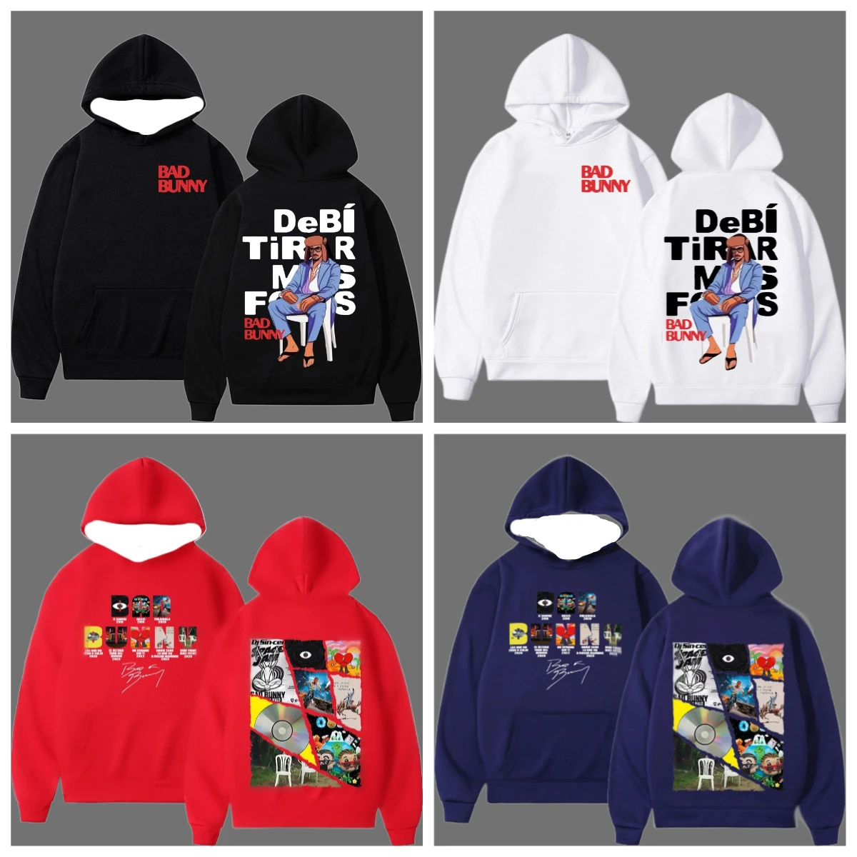 

HOT 25/26 Autumn/Winter American Street Rapper Bad Bunny Hoodie 3D Large Adult Men and Women Versatile Trendy New Style
