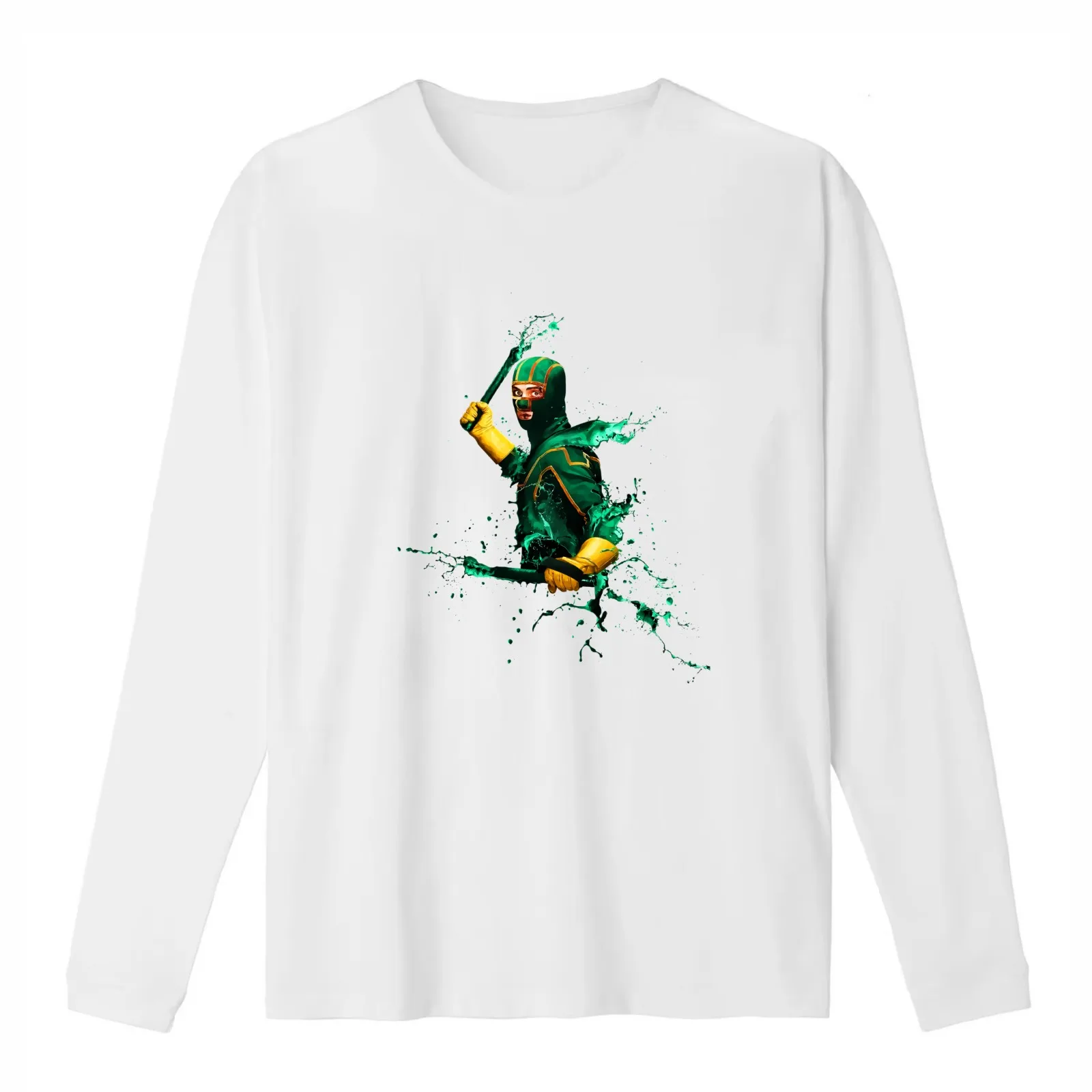 KICK ASS ? Digital Painting T-Shirt Summer Casual Cotton Tee Oversized Streetwear Tops Vintage Graphic Print 100% Cotton