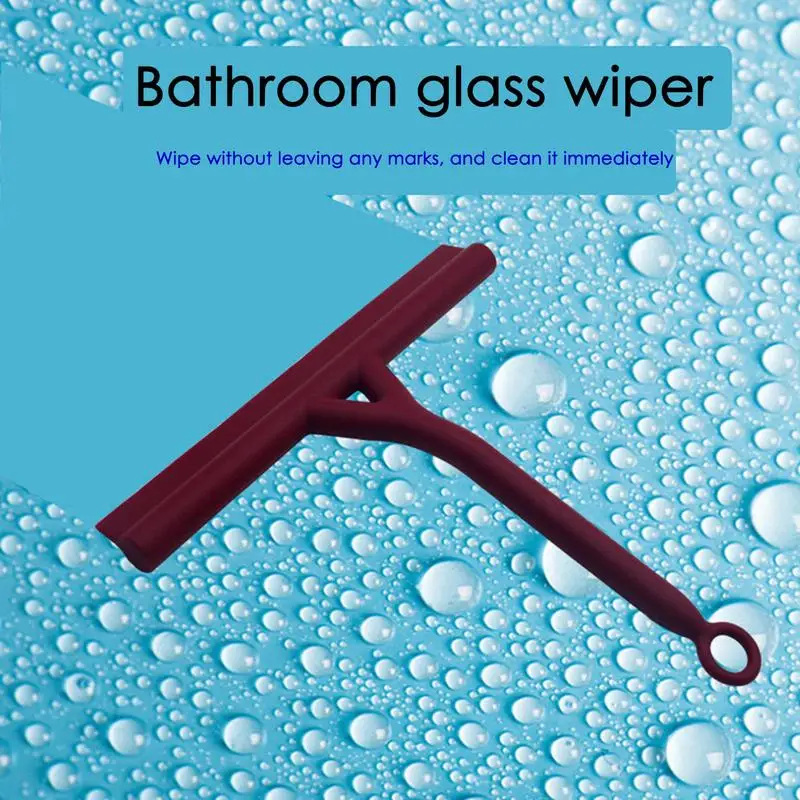 Shower Squeegee Window Glass Wiper Silicone Scraper Head For Bathroom Mirror Glass Remove Water Stains Window Cleaning Tool