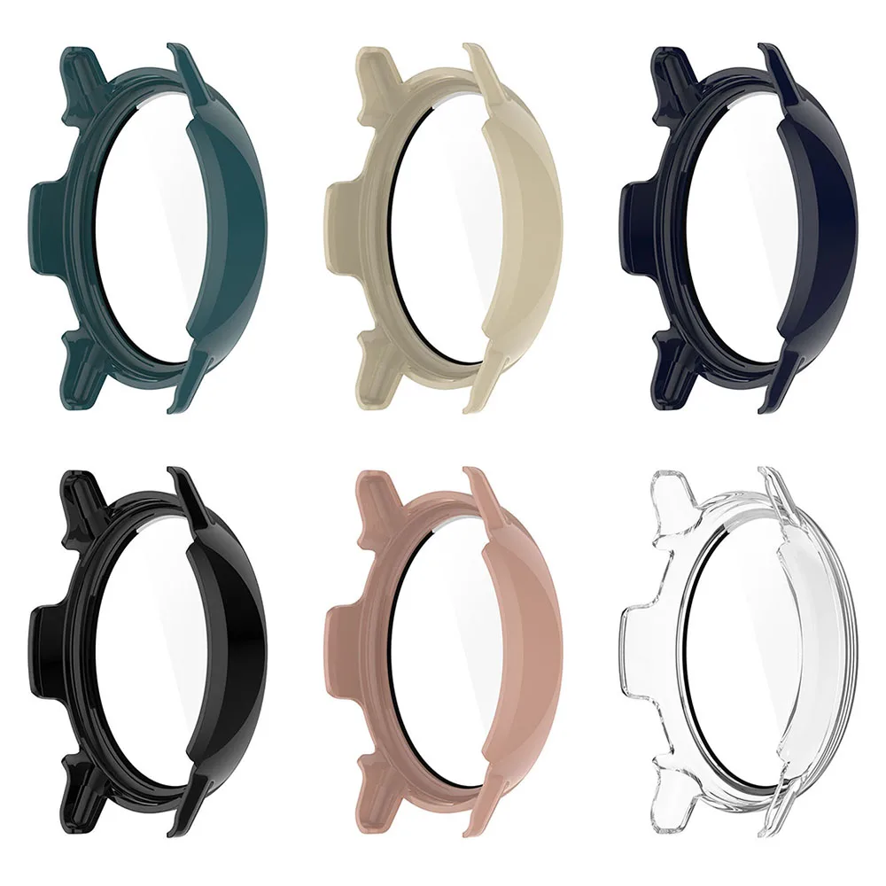 PC+Glass Protective Case For Garmin Vivoactive 5 GarminActive 5 Full Screen Protector Shell Bumper Cover