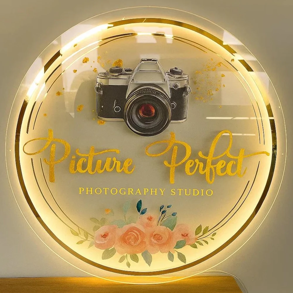 Custom Signboard LED Acrylic Neon Backlit Business Sign Neon Light Name Personalise Custom Logo Deco Office Door Sign Wall Signs