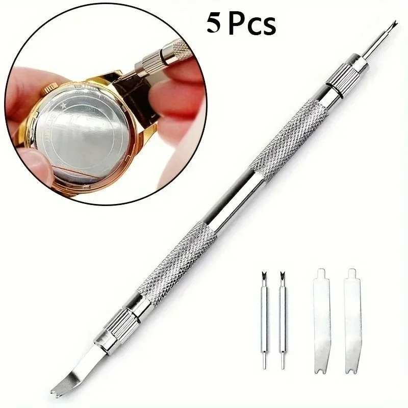 5pcs Watch Tool Spring Pine Needle Bar Pose Filed Pin Barrette Repair Watchband Spring Installation Set Watch Strap Removal