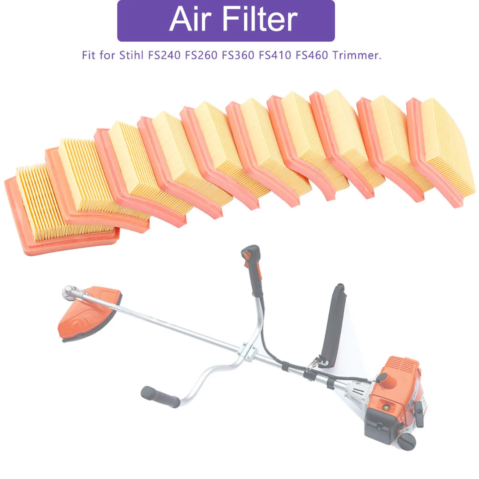 Air Filter Cleaner For Stihl 10 X Air Filter Cleaner For Stihl FS410 FS460 FS240 FS260 FS360 Trimmer Air Filter Cleaner