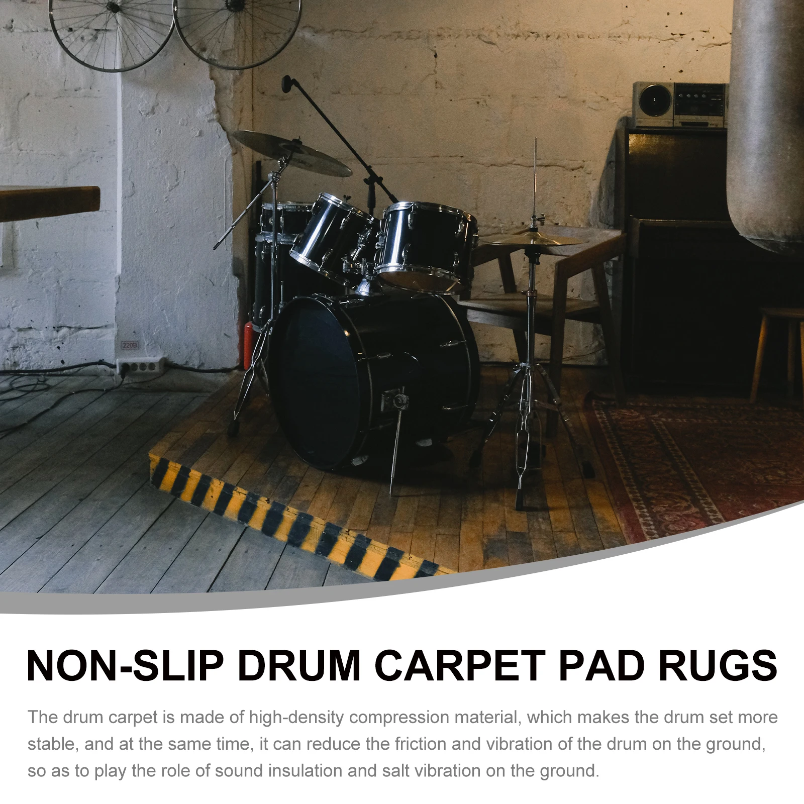

Drum Carpet Mat Soundproof Deadening Pad Practice Electronic Rug Rugs for Drums Electric Delicate