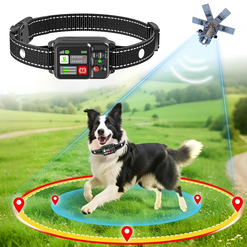 

GPS Wireless Dog Fence System, Adjustable 49-6561ft Invisible Electric Fence for Dogs, 3 Training Modes Beep Vibration Shock, Rechargeable Pet Containment Collar for Small Medium Large Dogs, Outdoor Yard Boundary Training & Escape Prevention