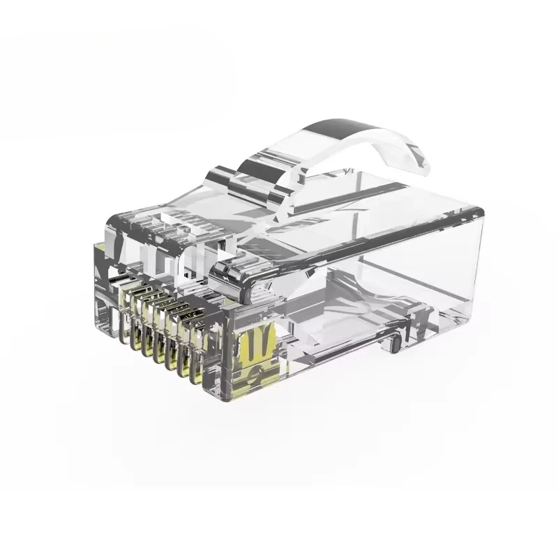 1000pcs CAT5 CAT6 UTP Unshielded 8P8C Ethernet RJ45 Connector Via RJ45 Modular Plug