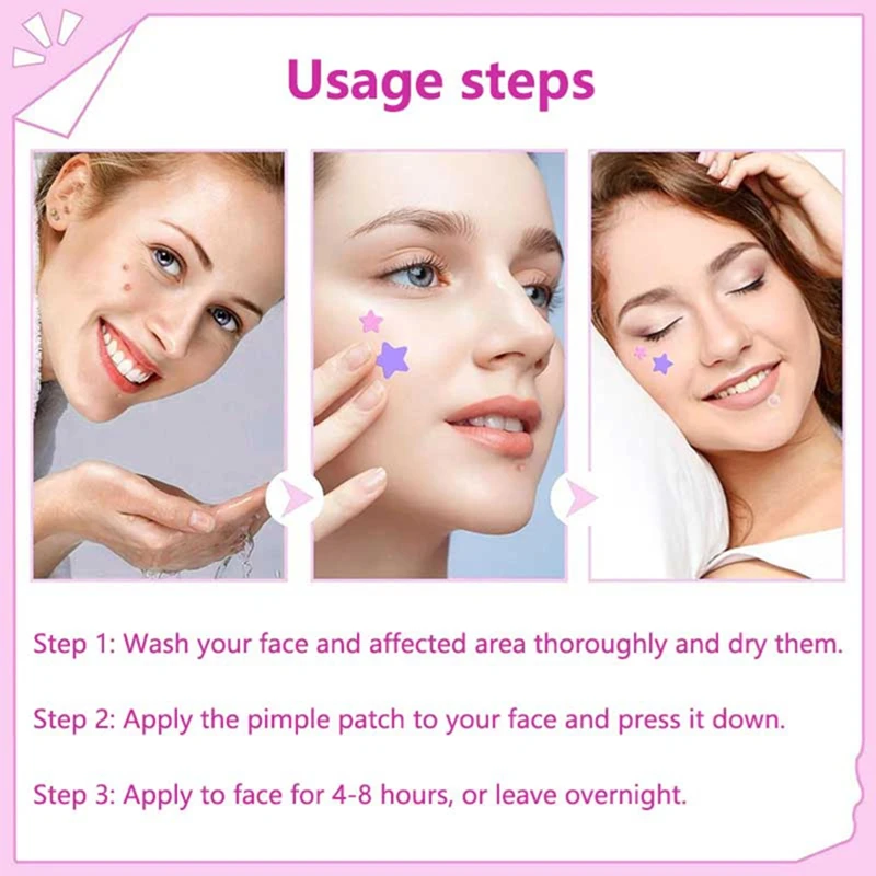 Kleurrijke ster puistjespleisters Leuke hydrocolloïde acne-stickers Onzichtbare gezichtsvlekbehandeling voor oogverzorging Acne-stickers