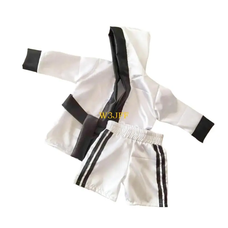 بدلة ملاكمة للتصوير الفوتوغرافي للأطفال من W3JF، لطيفة على الجلد، مشابك آمنة لحديثي الولادة، زي الاحتفال بـ 100 يوم