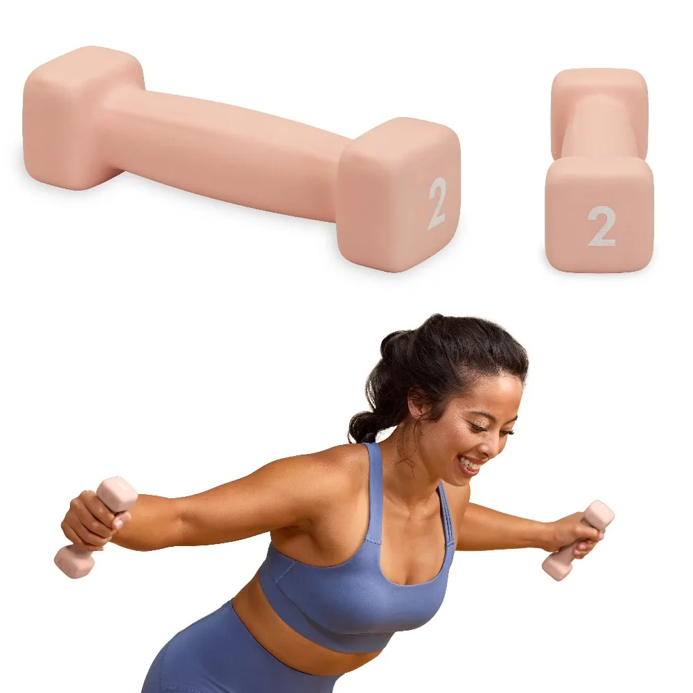 AliExpress – Neoprene Coated 2 Pound Dumbbell Single Light Weight Fitness Equipment for Women Home Gym Exercise Workout Strength Training Yoga Pilates Barre Tone Arms Legs Core Muscle Building Beginner Friendly Soft Grip Hand Weights