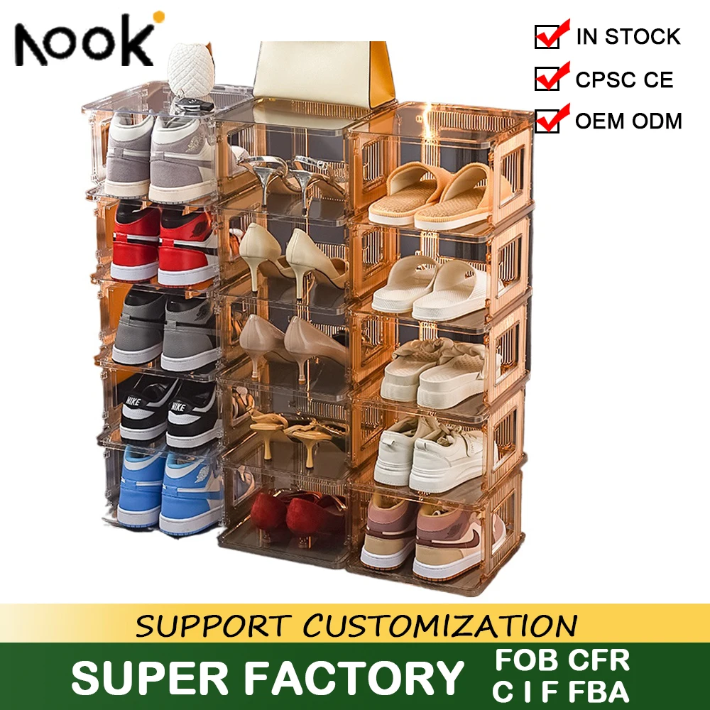 Vertical Stand Stackable Shoe Rack Space Saving Shoe Shelves Home Must Have Shoe Organization for Dorm Entryway Bedroom Hotel