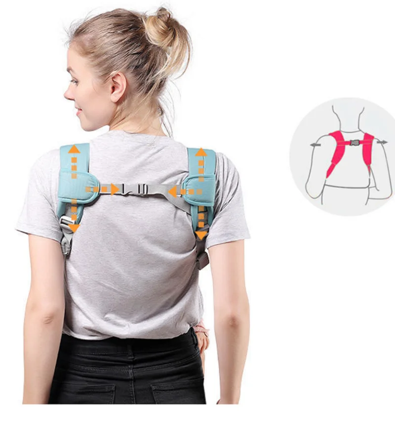 حقيبة ظهر لحمل الأطفال بسيطة محمولة لحديثي الولادة مقاس 0-36 متر، لفافة الكنغر متعددة الوظائف، عناصر حديثي الولادة والبنات والأولاد