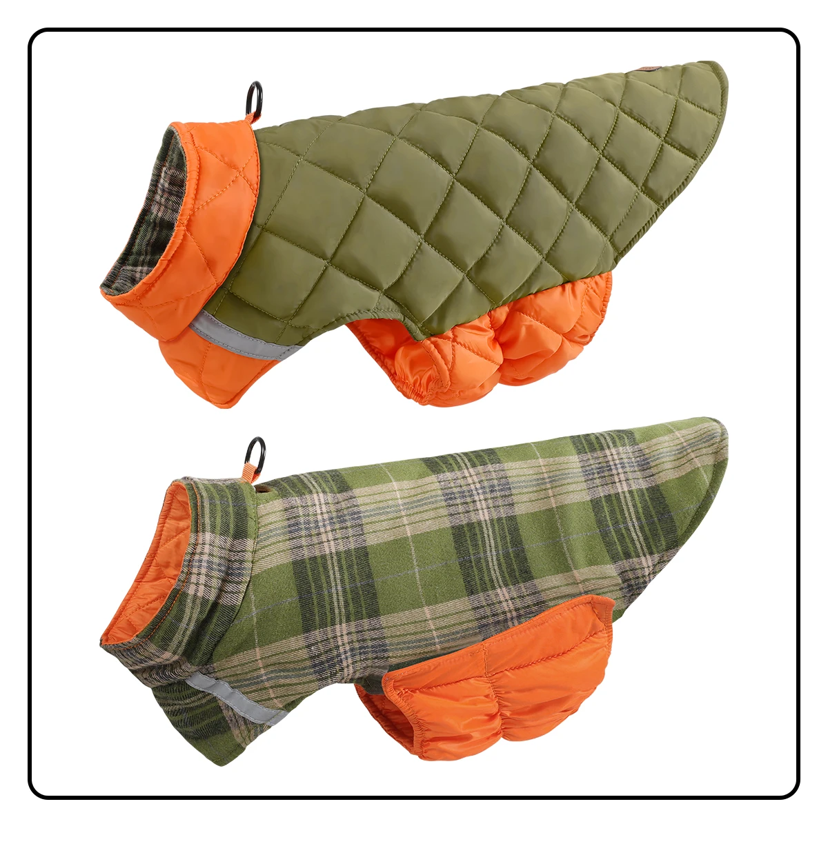 Winterhundekleidung, warmer Hundemantel, beidseitig tragbar, PP-Baumwolle, Outdoor-Welpenkleidung, Jacke, Chihuahua, French Bulldog Kleidung – Detail 19