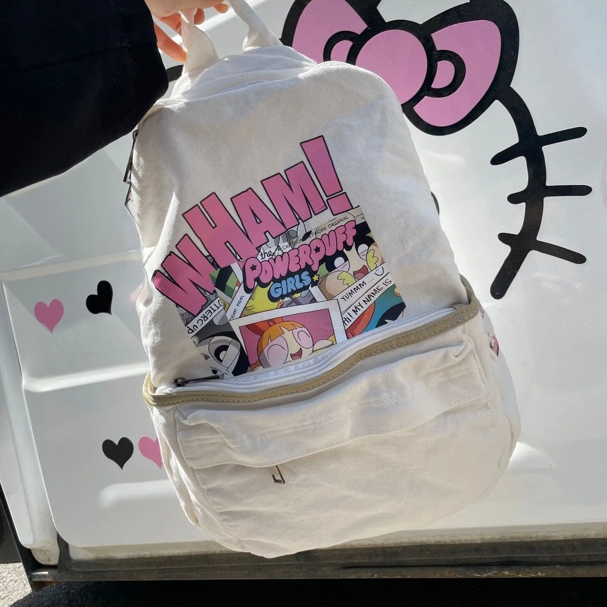 2024 Autumn New Cartoon Cute Original Super Cute The Powerpuff Girls Season Letter Print Girls Backpack