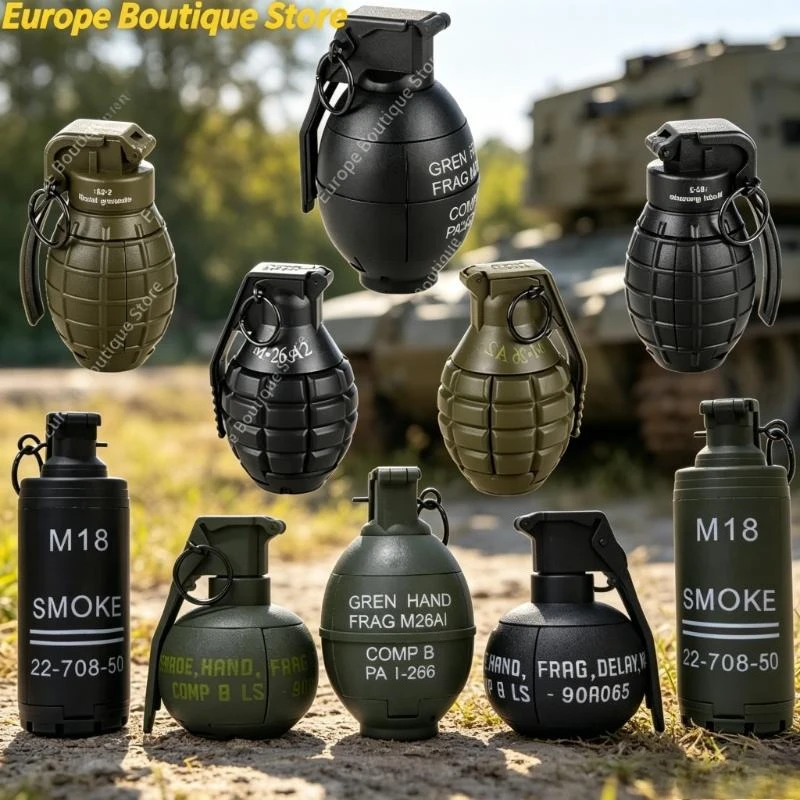 

M67 Smoke Grenade Model Toy, Water Burst Funny Toy, 10 Different Styles Game Prop Model for Outdoor Play