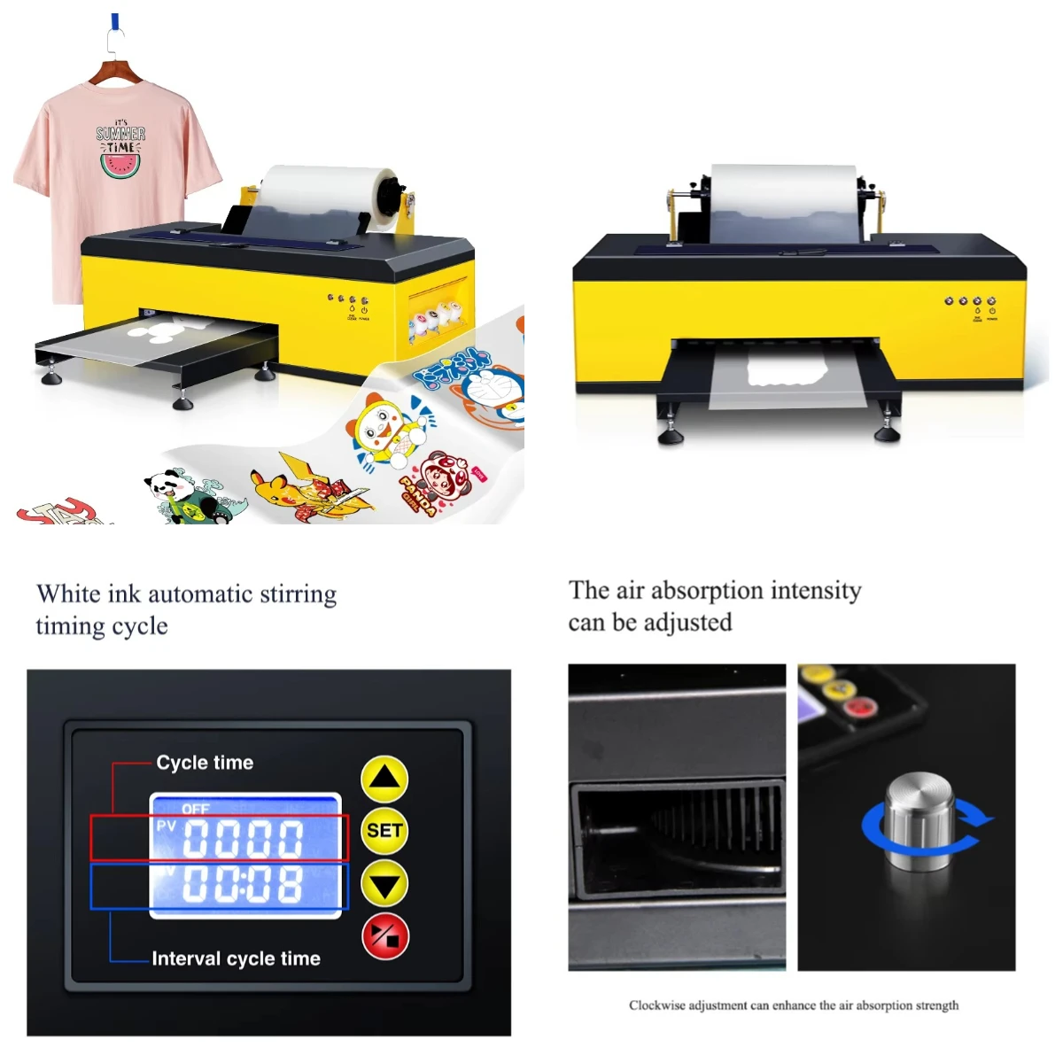 

WJW Dtf Printer Printing Machine Transfers Pattern to A3 by Dtf Film for Custom Tshirt CMYK+W DTFINK