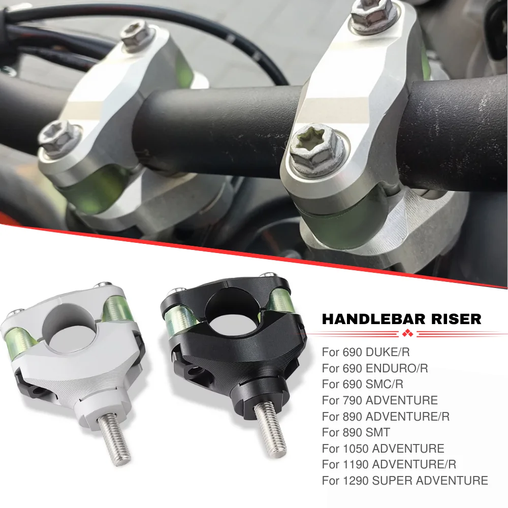 

28mm Handlebar Risers Progressive Damping Mounting Clamp Adapter For 690 Duke 790 1190 ADV 1290 Super Adventure Moto Accessories