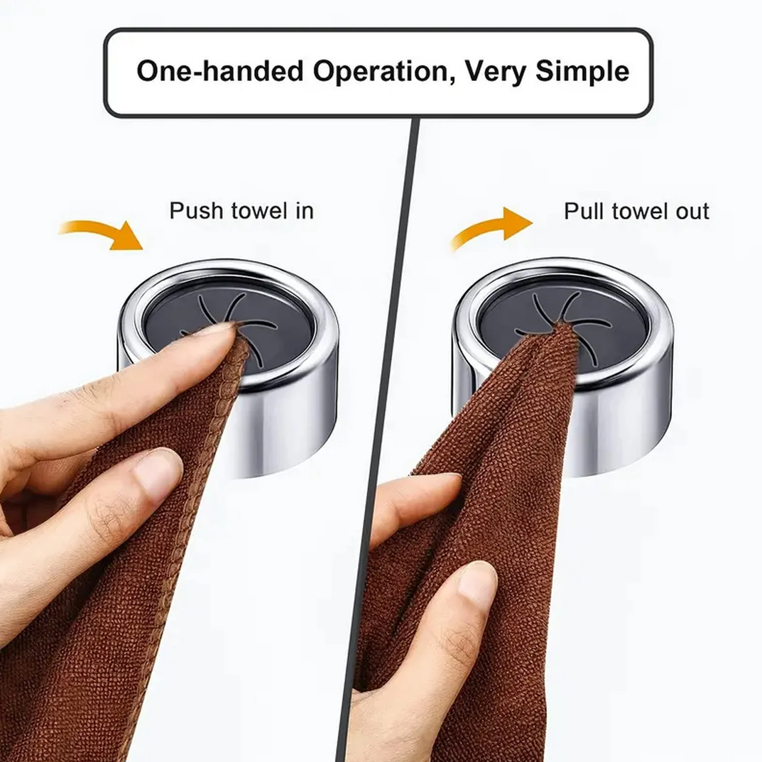 3pcs Round Adhesive Dishwashing Towel Hooks No Drilling Kitchen Wall Hanging Easy Installation Bathroom Towel Rack Hole Clip