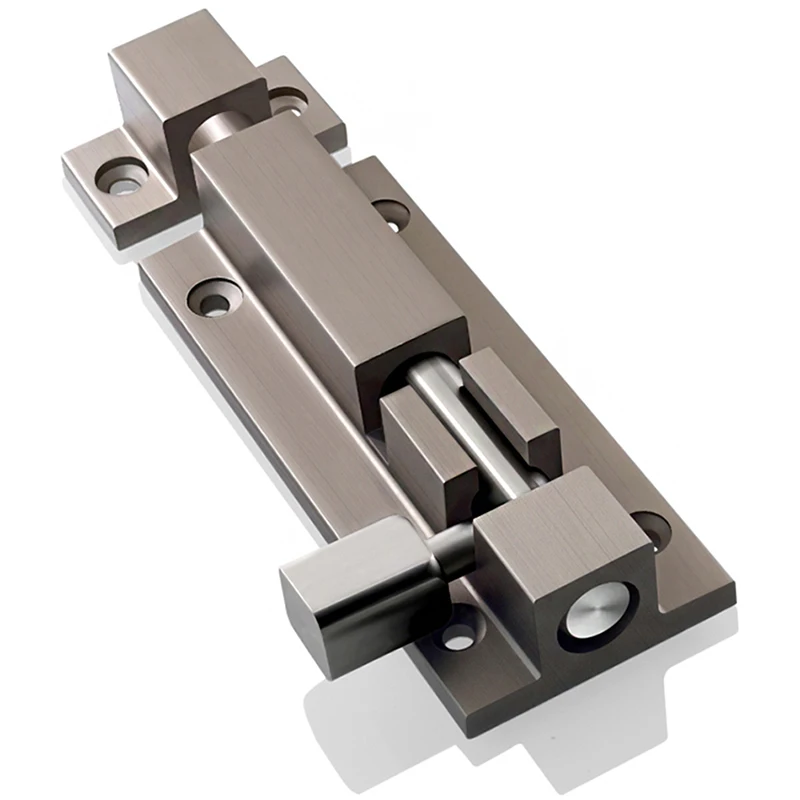 Safety Guard Latch Slide Lock Door Drawer Barrel Bolt 2 Inch 3 Inch, Silver Thick Aluminum Alloy Open Latch Door Lock With Screw