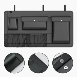 Car Storage Box Backseat 5 Bag Trunk Organizer Multi-use PU Leather Car Seat Back Organizers with Net Bag Car Accesories