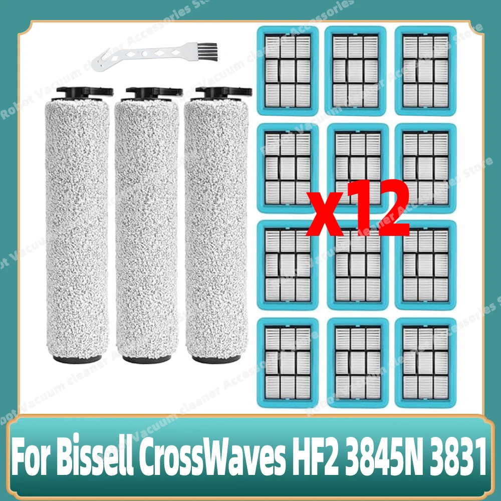 

Compatible For Bissell CrossWaves HF2 3845N 3831 Cost-Effective Vacuum Cleaner Replacements Roller Brush Filter Parts