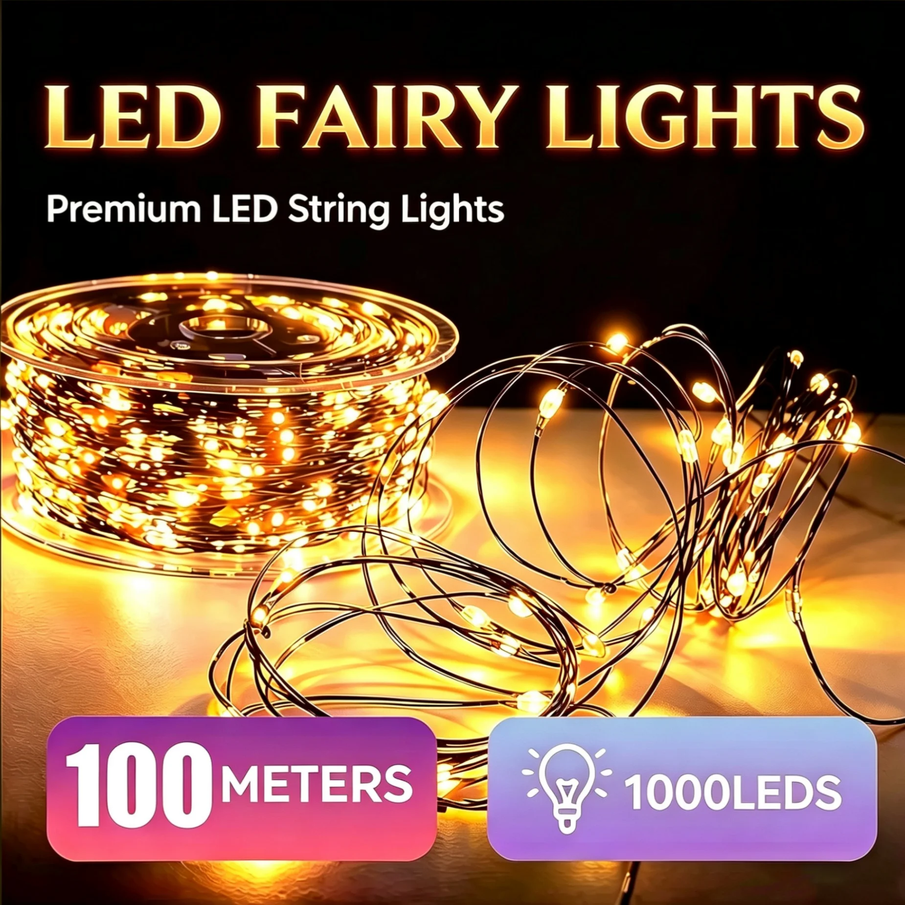 50 m/100 m LED-Lichterkette, g – Outdoor Lighting No Wiring Bewertung und Preis