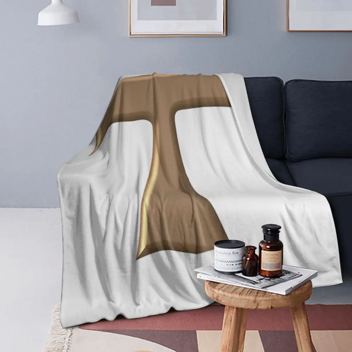 

Copper Look Franciscan Tau Cross Blankets Soft Warm Flannel Throw Blanket Cover for Bed Living room Picnic Travel Home Couch