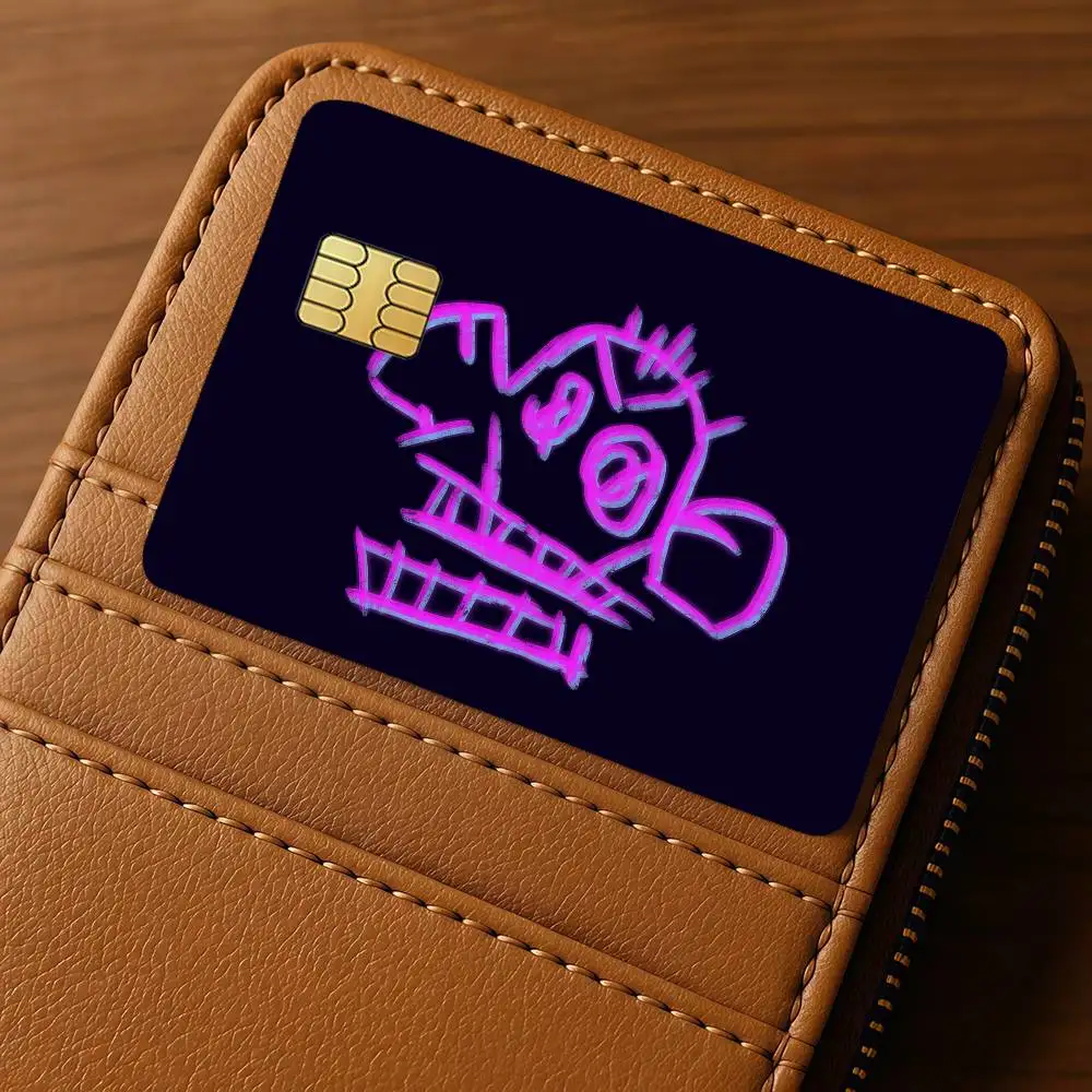 أنيمي A-Arcane S-Season 2 Jinx بطاقة الائتمان لخصم البنك حماية الزخرفية 4 قطعة المضادة للخدش ملصقات مقاومة للماء حافلة Subwa