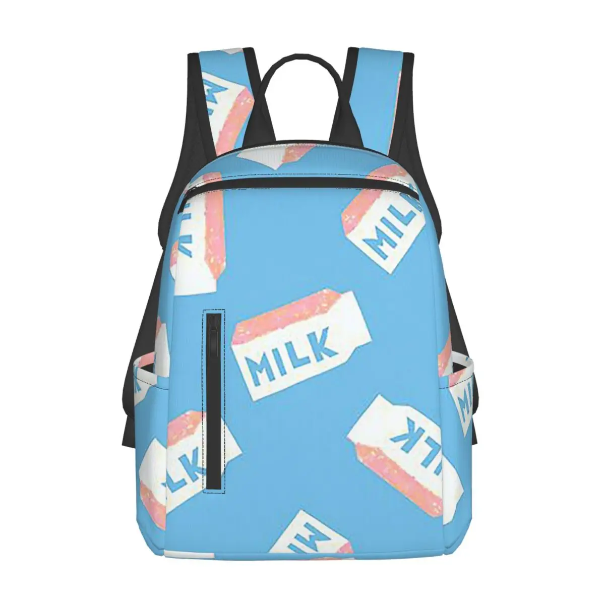 

Milk Backpack Daypack Large Capacity Kids BookBag School Bag Shoulder Bags for Men Women