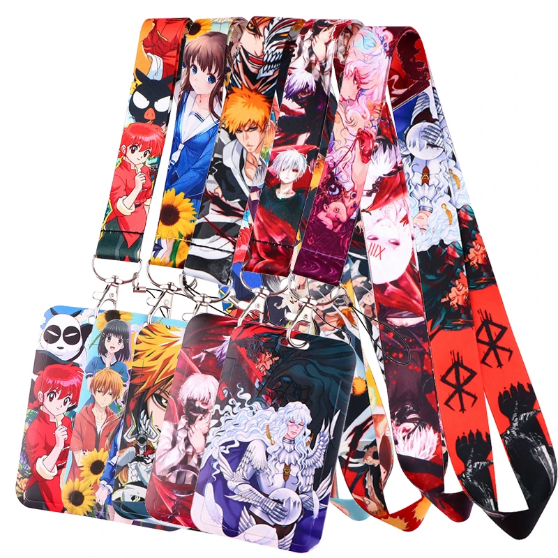 A3289 Anime Cosplay Neck Strap Phone Lanyard Credit Card Holders Keycord Key Holder DIY Hanging Rope Phone Accessories