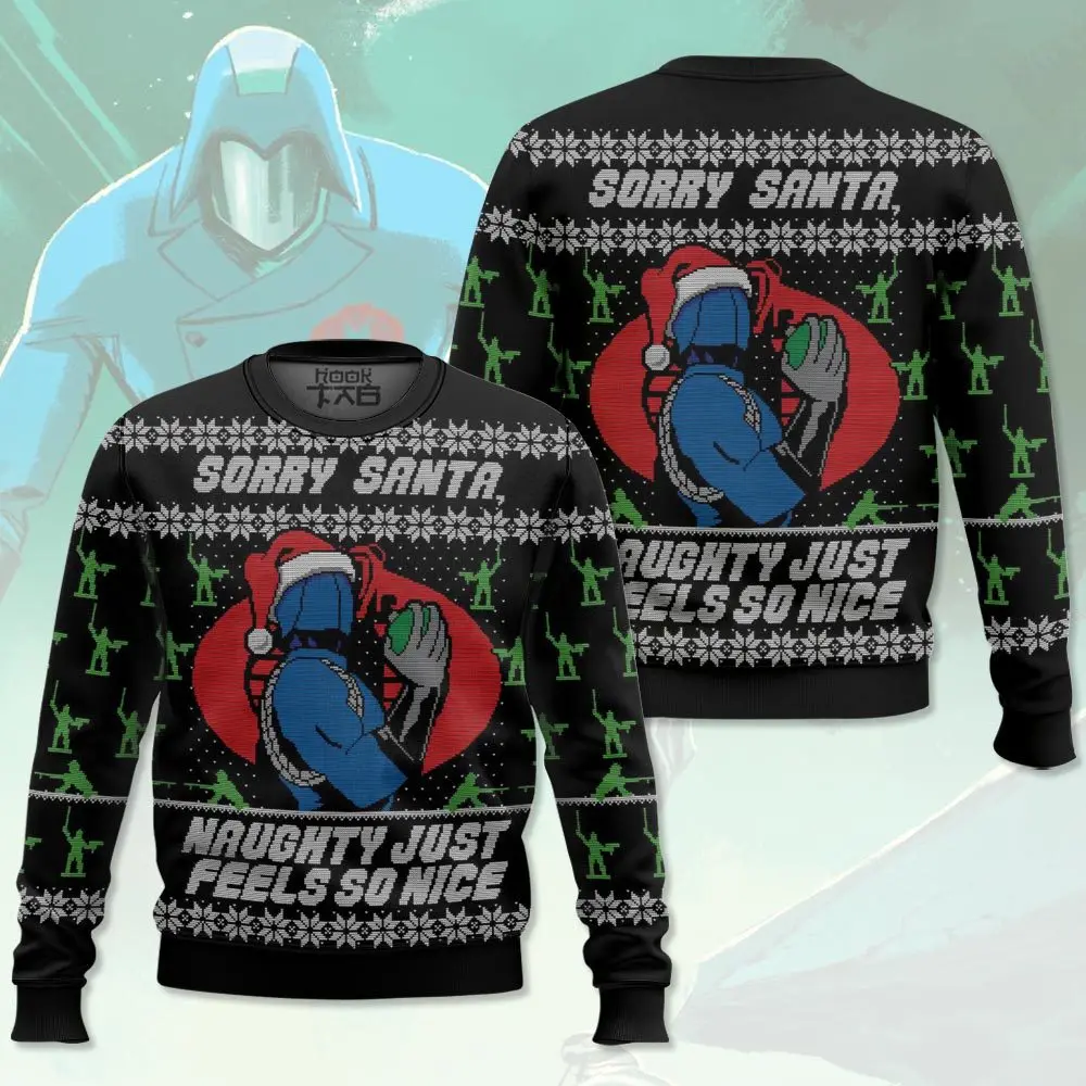 

Cobra Commander Sorry Santa Ugly Christmas Sweater Funny Holiday Party Pullover Xmas Sweater for Men Women Xmas Gift 2026