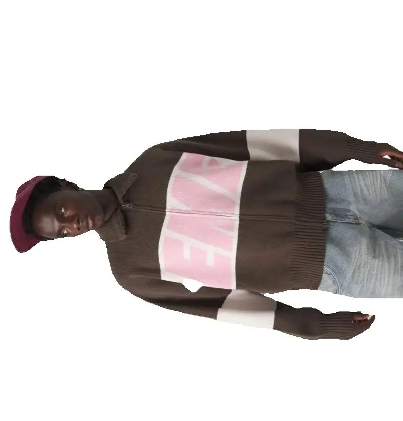 

Модные осенние и зимние теплые кардиганы для женщин High Street Harajuku, свитера с двойной молнией в стиле хип-хоп, повседневная свободная уличная одежда для мужчин