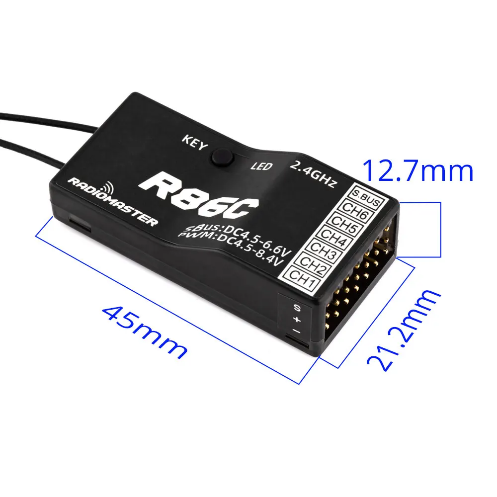 RadioMaster R86C V2 6ch SFHSS Compatible PWM Sbus Receiver