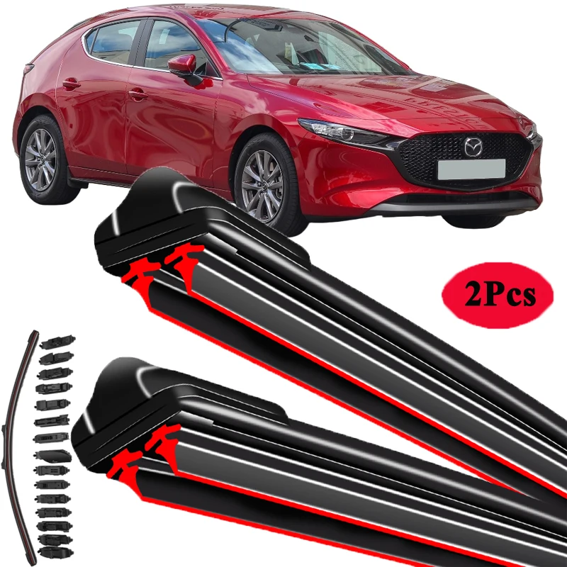 

For Mazda 3 Axela Sedan Hatchback BK BL BM BN BP 2003 2008 2010 2013 2014 2019 2020 2022 Car Brush DoubleRubber Windshield Wiper