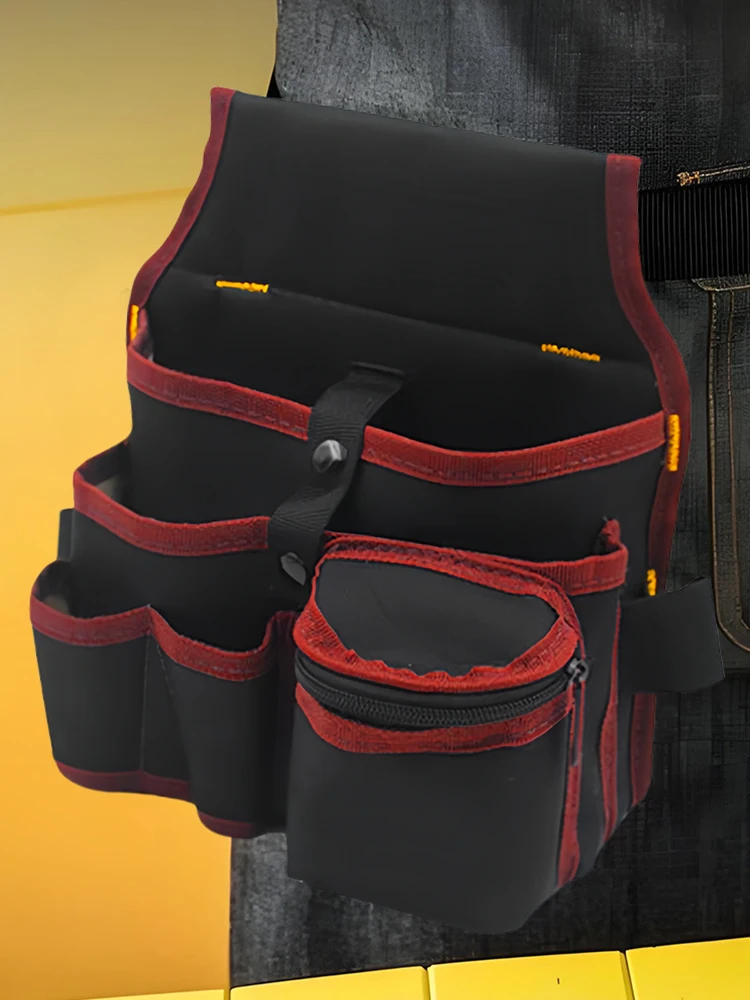 

Сумка для инструментов электрика, регулируемая пряжка, поясная сумка для инструментов, органайзер с несколькими карманами для электрика, строительство, садоводство