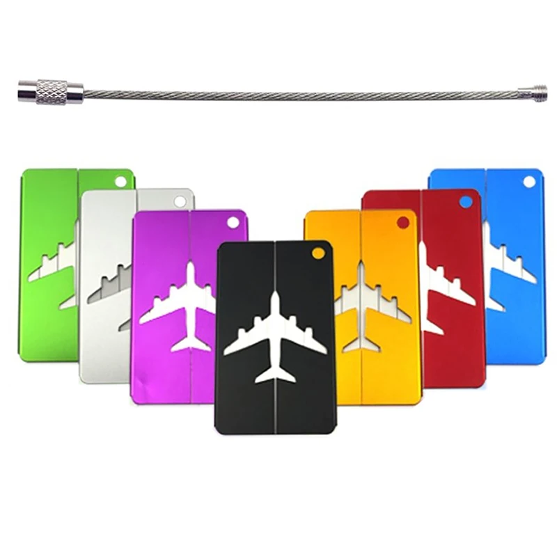 Aluminium Alloy Travel Luggage Tags Baggage Name Tags Suitcase Address Label Holder Metal Luggage Tag Travel Accessories